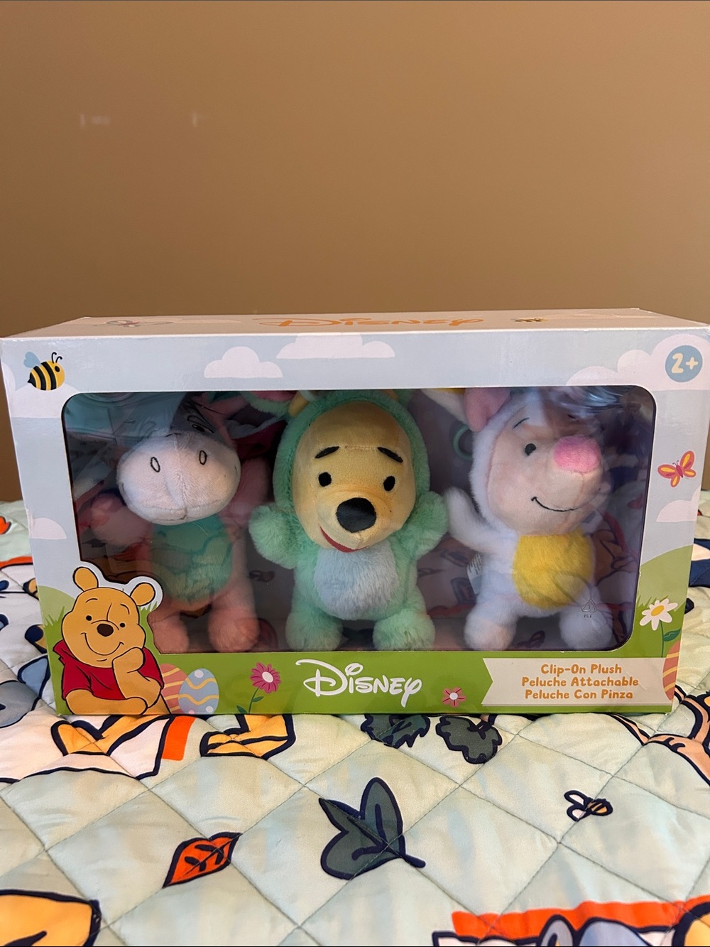 Winnie the Pooh, Piglet and Eeyore Clip-On Plush Trio